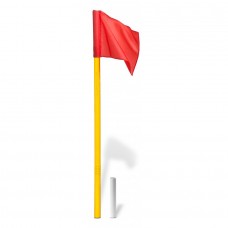 Corner flag set - red with hinge (color: yellow)