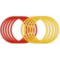Set of 10 coordination rings yellow
