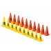 Cones with numbers - Set (1-10) – set of 10 pices 38 cm red