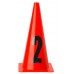 Cones with numbers - Set (1-10) – set of 10 pices 38 cm red