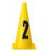 Cones with numbers - Set (1-10) – set of 10 pices 30cm yellow