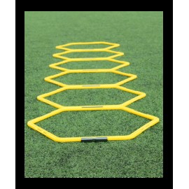 CAWILA Hexa-Hoops Coordination Ladder Set | Set of 6 with bag and 5 clips | 49mm | Yellow